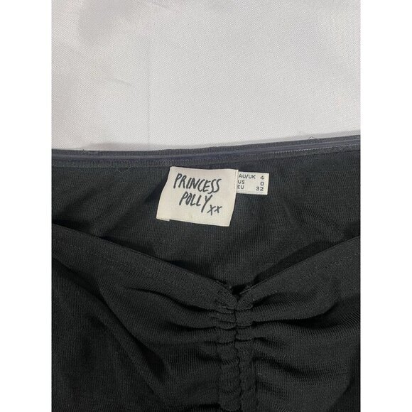 Princess Polly Women's Size 0 Jeppesen Crop Top Black - Picture 2 of 5